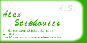 alex stipkovits business card